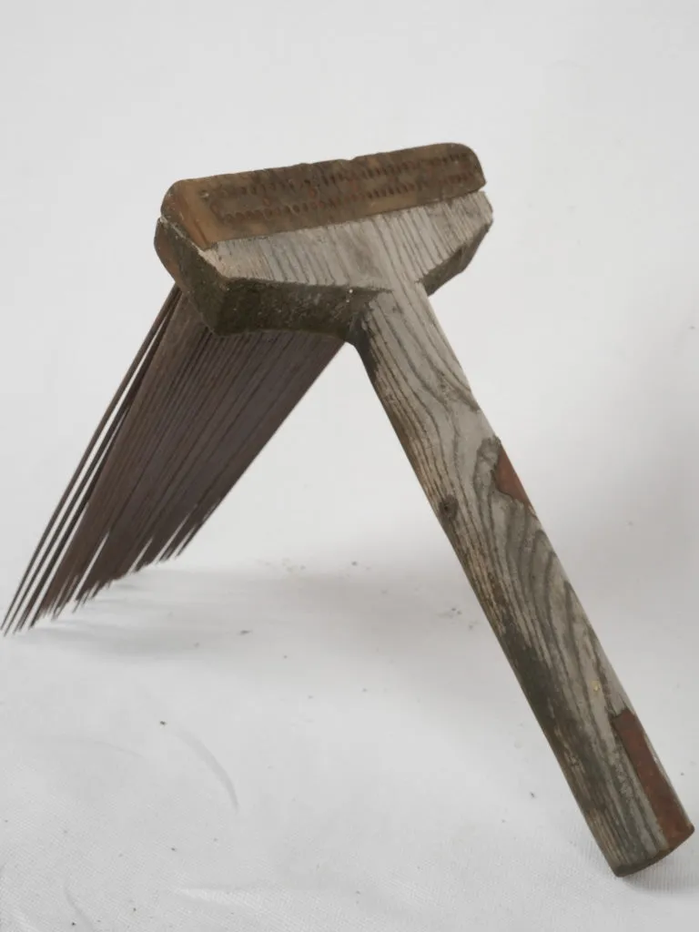 Antique French hemp comb / carder 11"