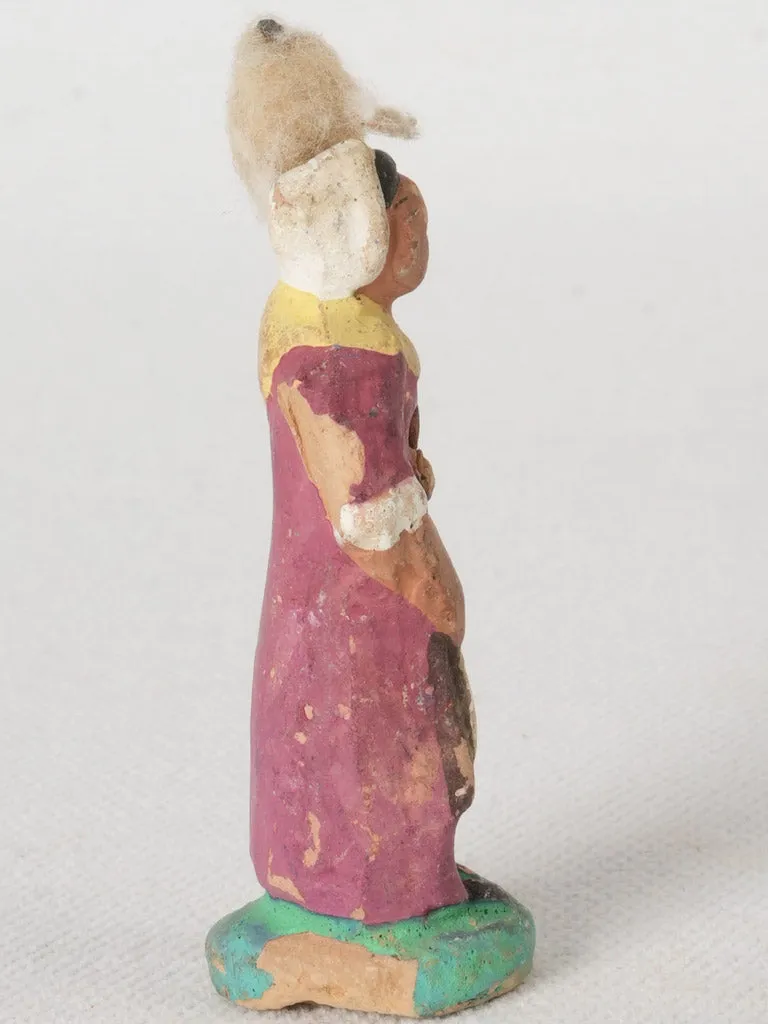 Antique Provençal Santon of a Spinner
