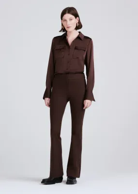 Derek Lam 10 Crosby - Crosby Flare Trouser in Chocolate