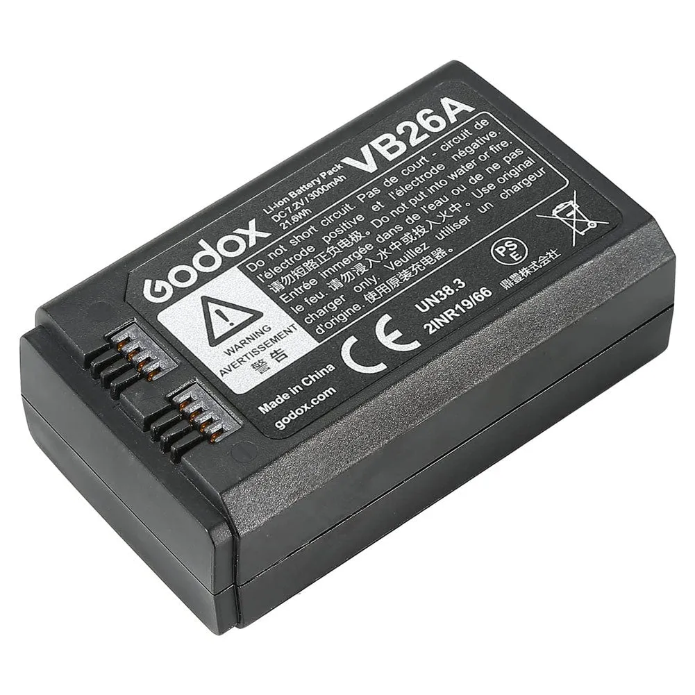Godox VB26A Rechargeable Li-On Battery for V1 and V860III Flash (7.2V, 3000mAh)