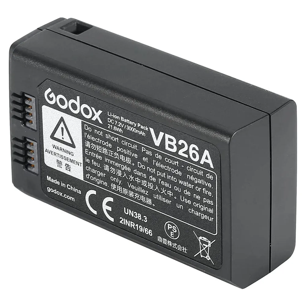 Godox VB26A Rechargeable Li-On Battery for V1 and V860III Flash (7.2V, 3000mAh)