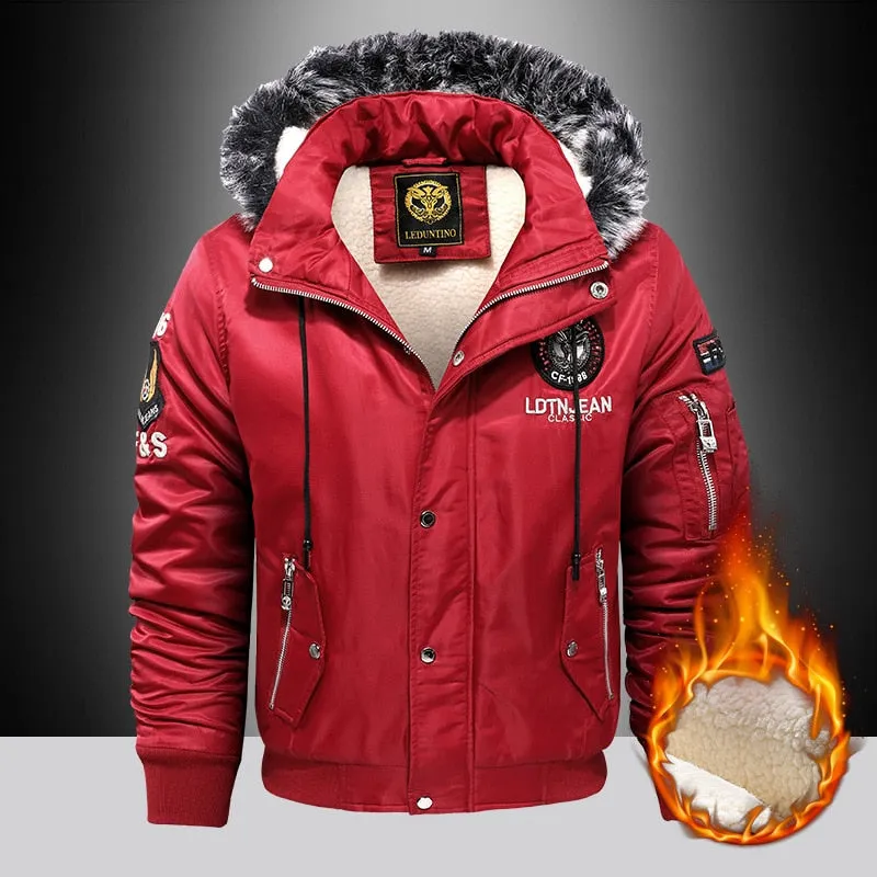 Ilooove 2023 Winter Outdoor Casual Down Parkas Coat Oversize Plus Velvet Thick Brand Keep Warm Men's Black Red Padded Oversized Jacket