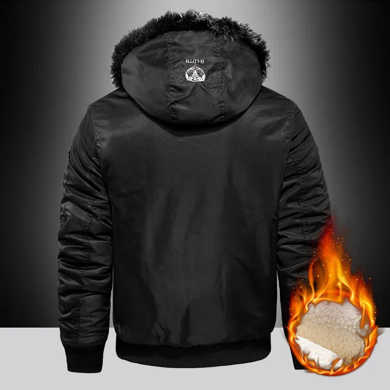 Ilooove 2023 Winter Outdoor Casual Down Parkas Coat Oversize Plus Velvet Thick Brand Keep Warm Men's Black Red Padded Oversized Jacket