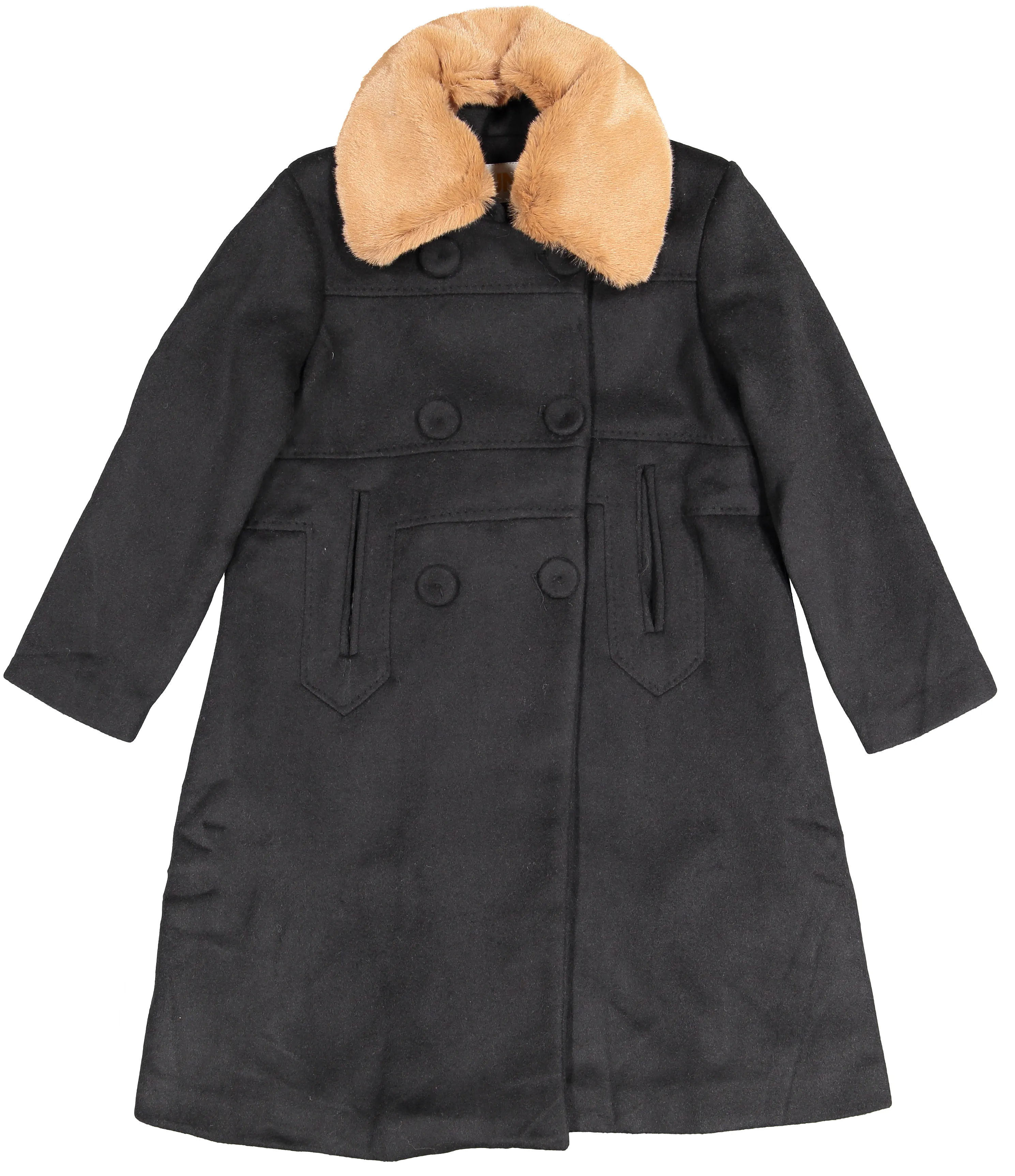 JACKET4-Black/Natural Fur