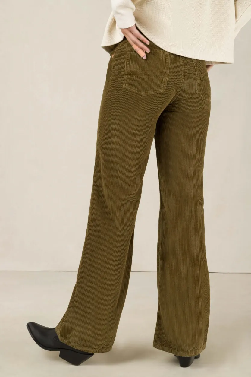 Jane Corduroy Jeans | Moss Green