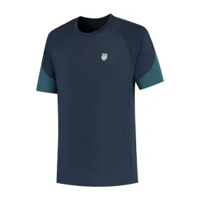 K-Swiss Hypercourt Mesh Crew 3 Mens Badminton T-Shirt - Peacoat / Indian Teal