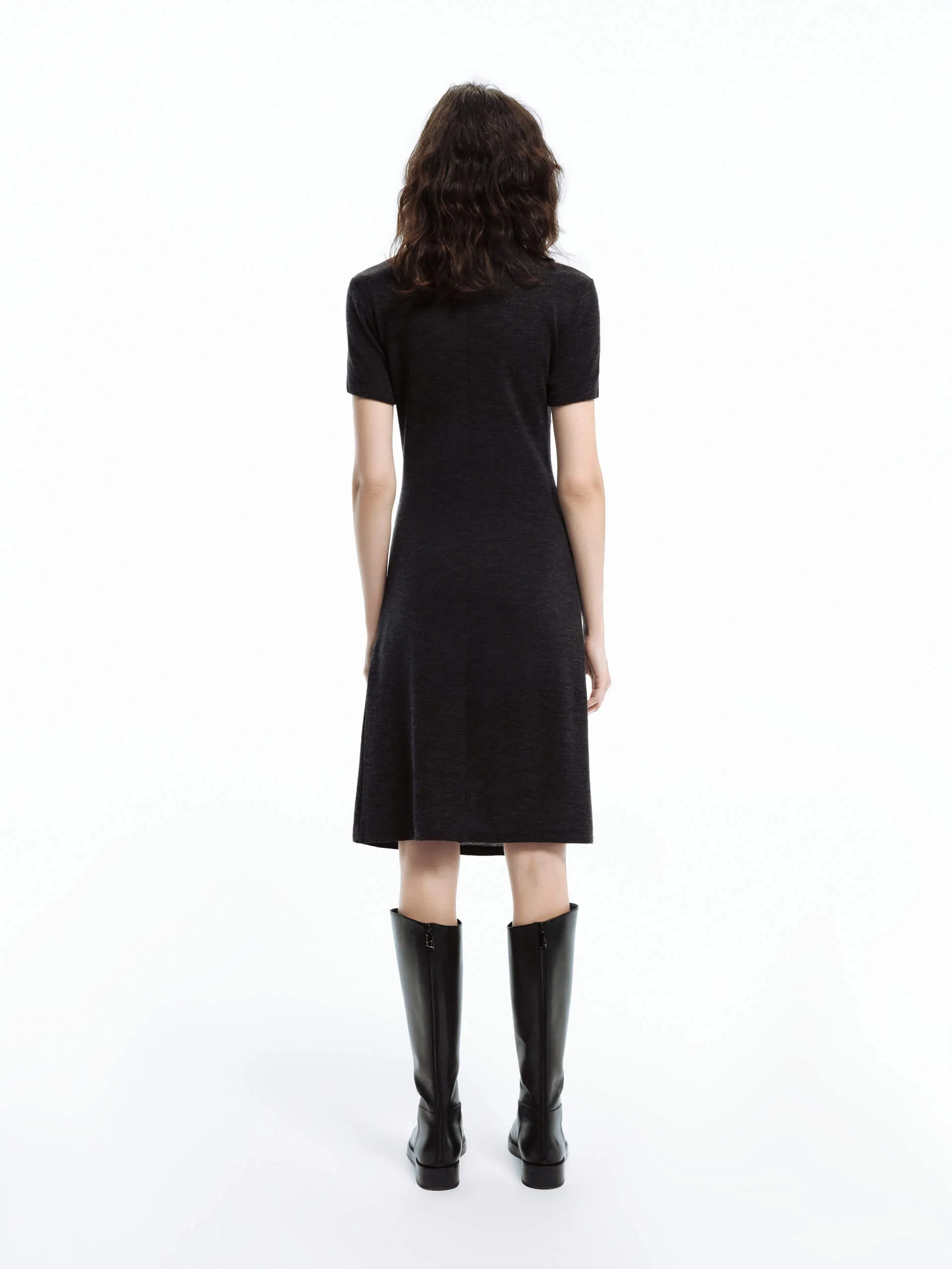 Knitted Wool Midi Dress