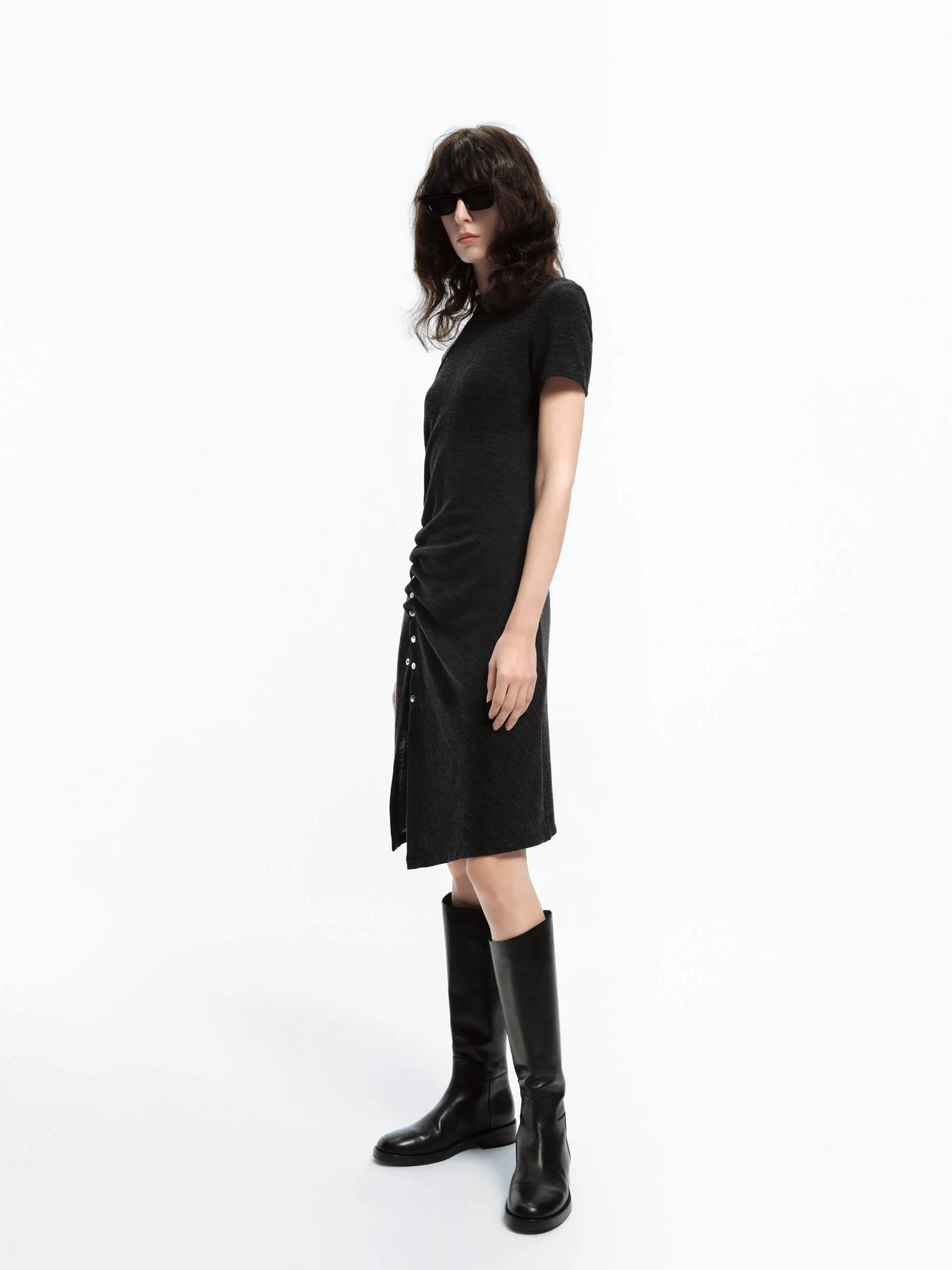 Knitted Wool Midi Dress