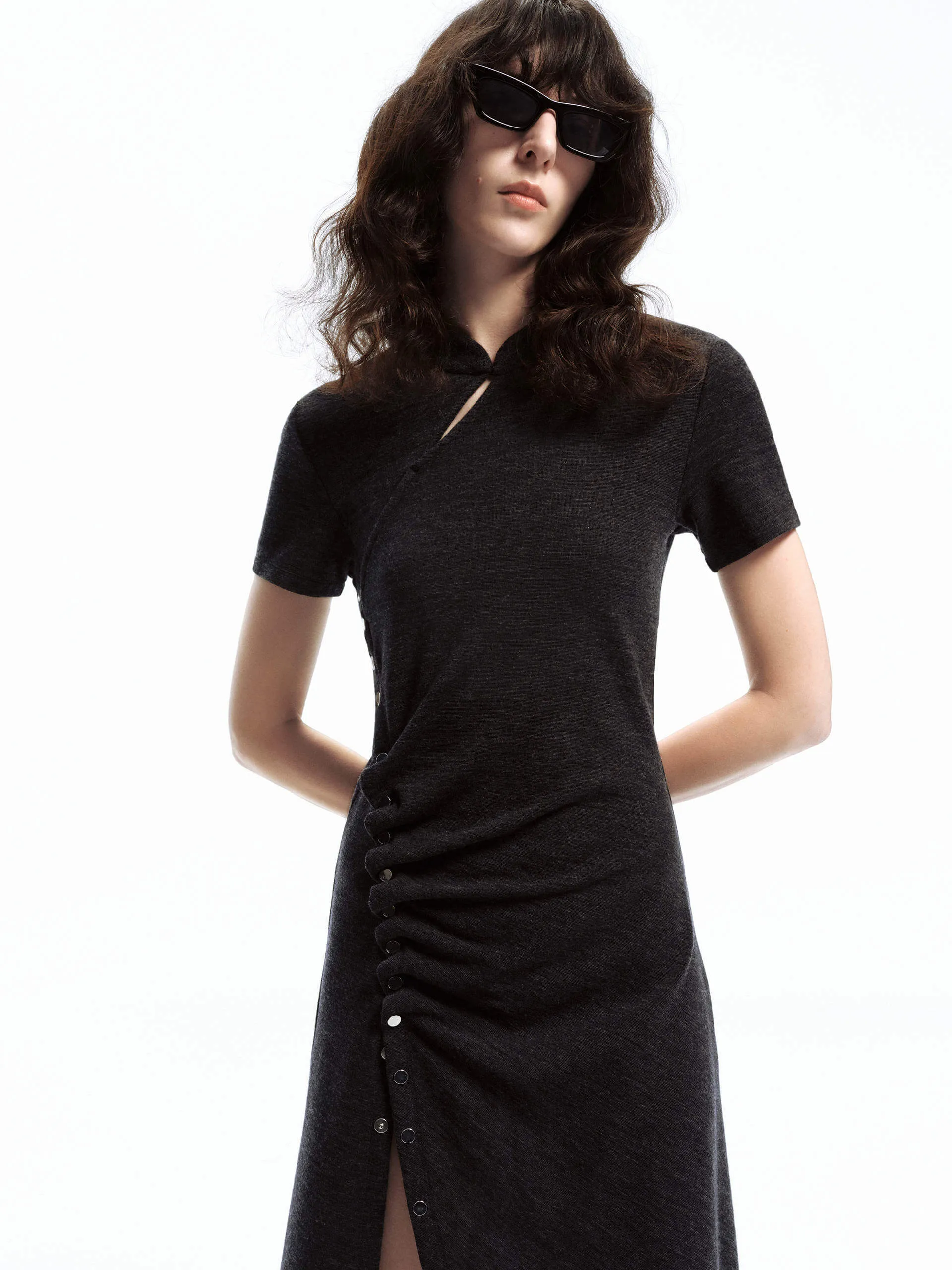 Knitted Wool Midi Dress
