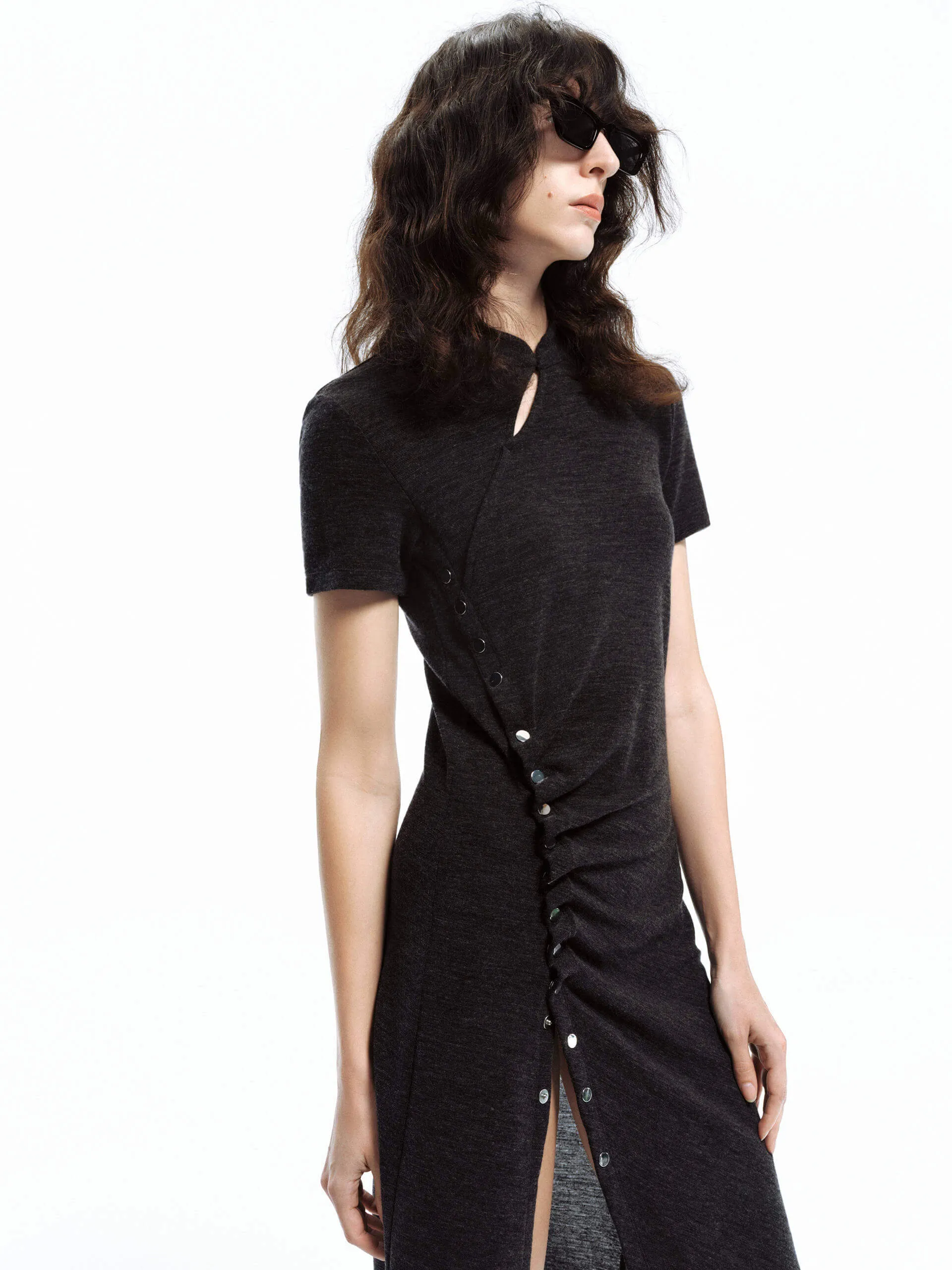 Knitted Wool Midi Dress