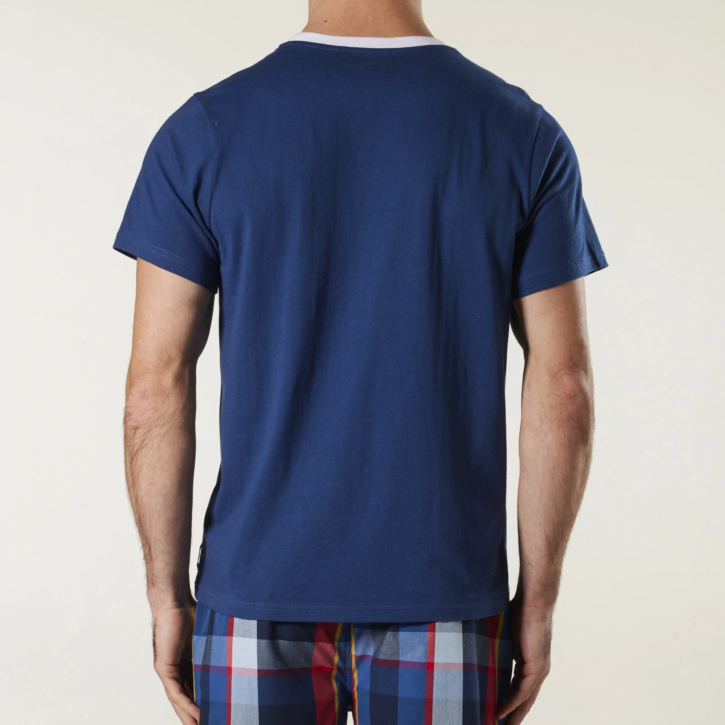 Men's Best Dad Ever Crew Neck Cotton Sleep Tee - Denim