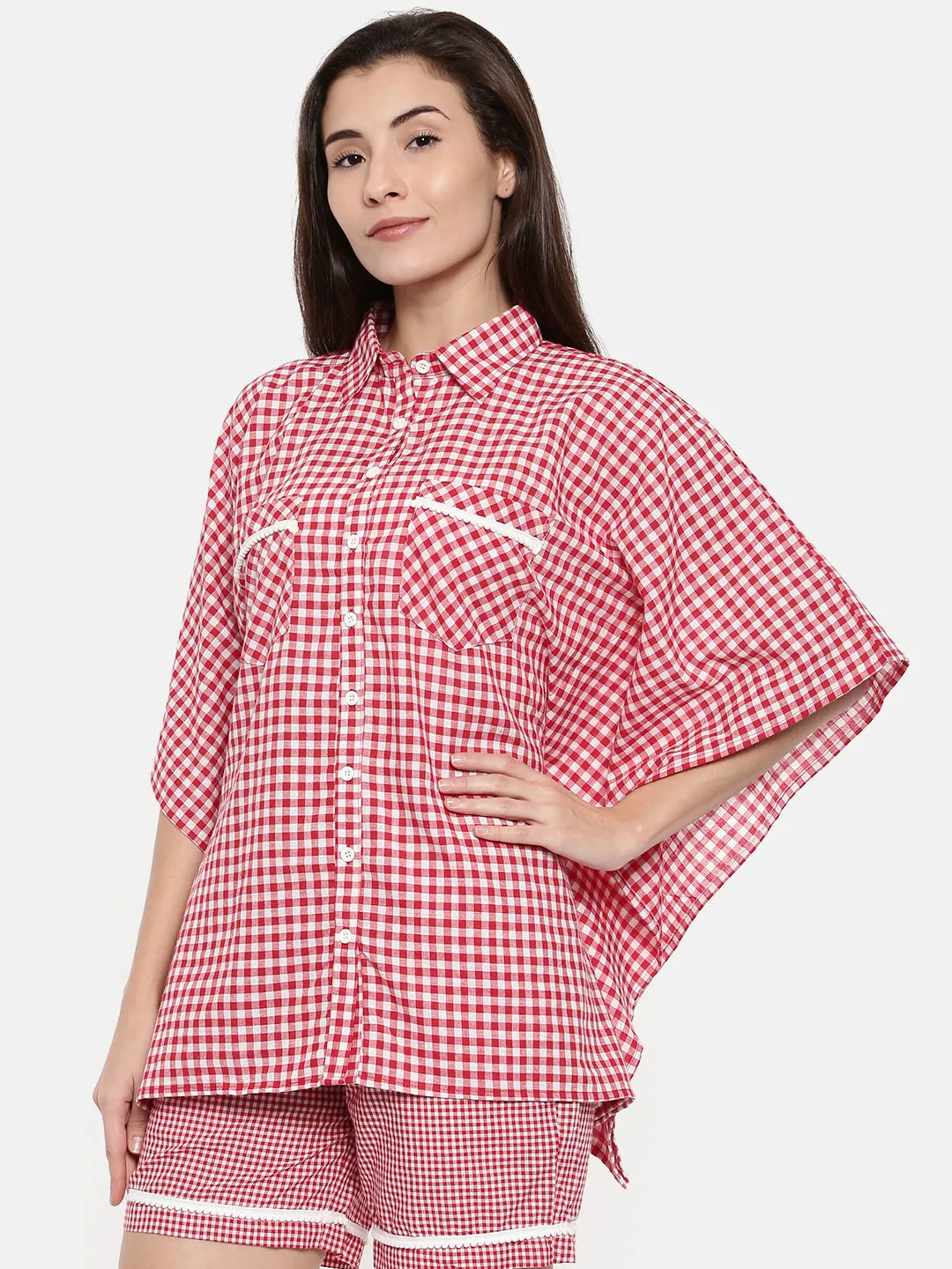 Red Gingham Lounge Set - (Clearance - Final Sale)