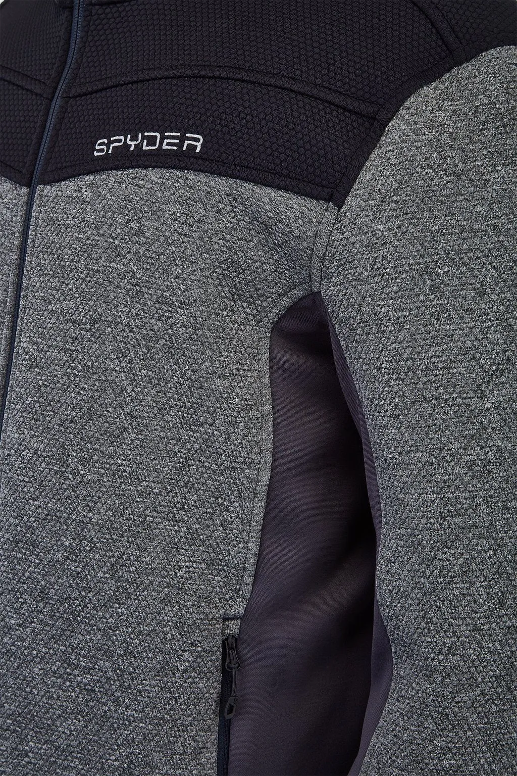 'Spyder' Men's Encore Full Zip Fleece - Ebony