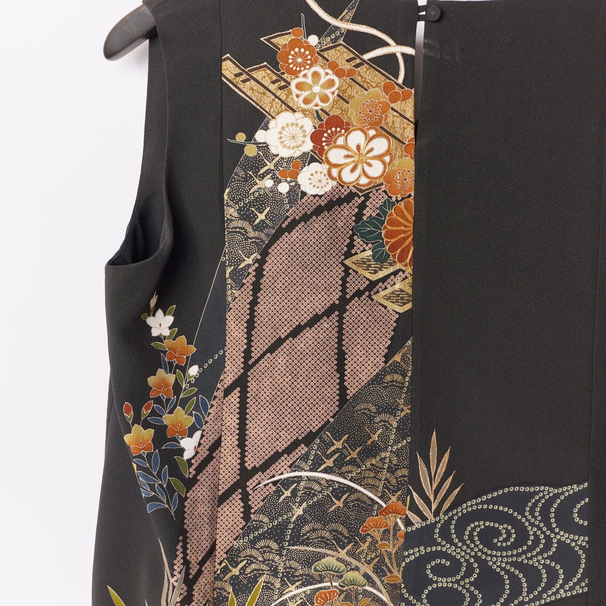 Tsumugi | Vintage Silk Kimono Two Piece | TP1 - Black