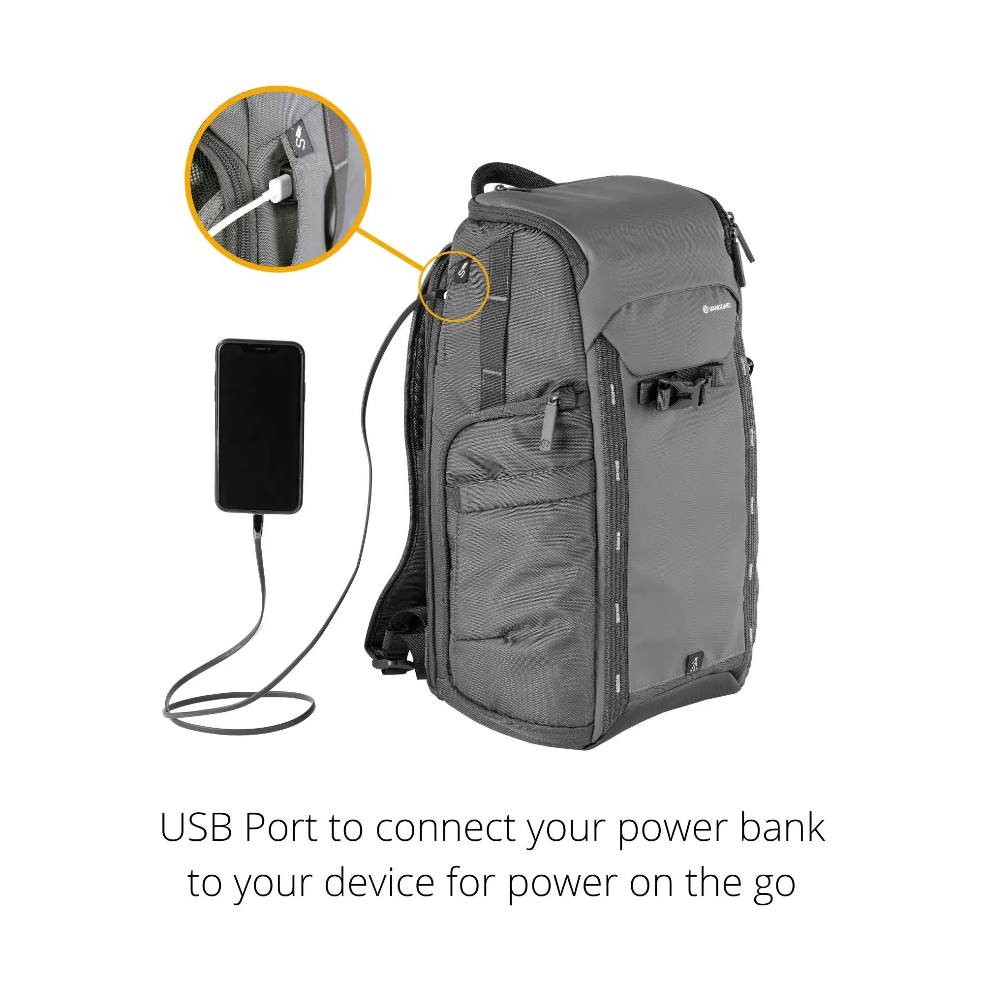 VEO ADAPTOR R44 GY 16 Litre Backpack with USB Port - Rear Access