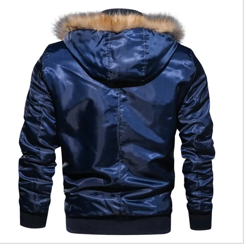 Warm Wool Liner Parkas Hoodie Winter Military Bomber Men Jacket